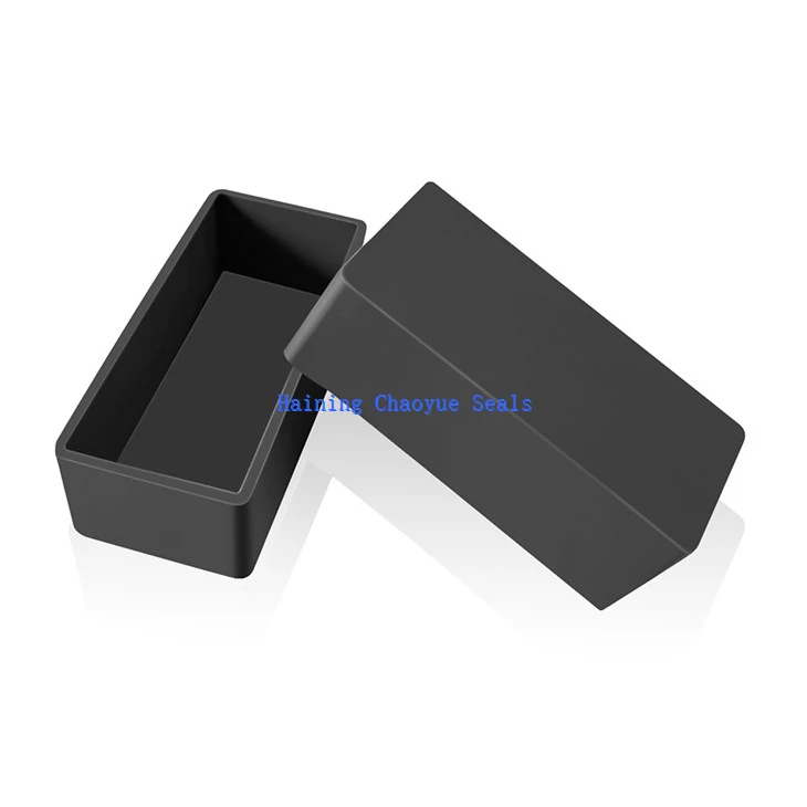 rectangular silicone rubber cap